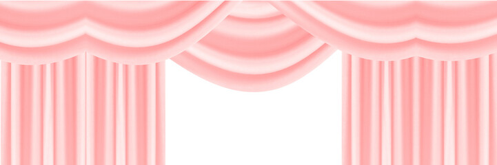 ピンクのカーテンの背景素材