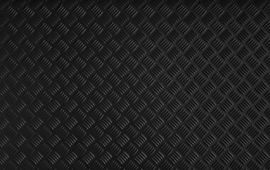 Black dark grey Checker Plate abstract floor metal stanless background stainless pattern surface.