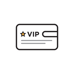 VIP member card icon design. vector illustration