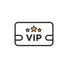 VIP member card icon design. vector illustration