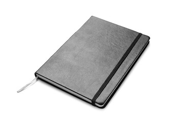 Stylish notebook on white background