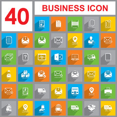 business set,business icon vector