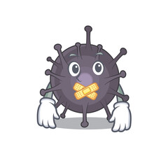 Salmonella cartoon character style having strange silent face