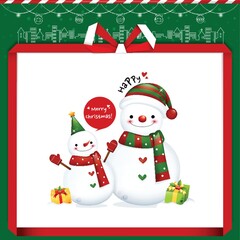 snowman christmas greeting