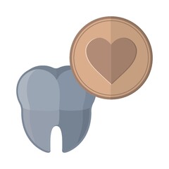 tooth with heart icon