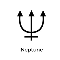 Neptune Solar System Symbol Vector Design. Vector Illustration of Neptune Symbol for Icon, Graphic Resources, Science, and Logo