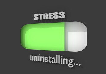 Stress level measuring. Infographic element. Progress or loading bar. 3D rendering