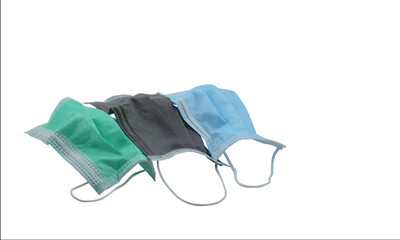 Used disposable surgical protective mask 