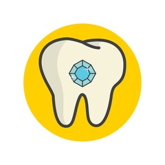 tooth with diamond