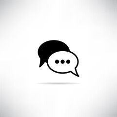 Obraz premium speech bubble icon with shadow on white background