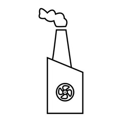 Factory building with wall fan