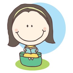 girl reading book