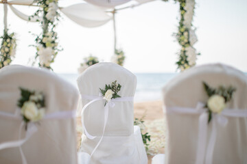 Wedding setup on the beach