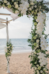 Wedding setup on the beach