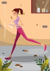 woman jogging