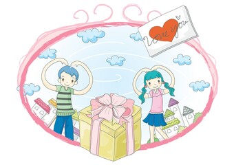 love couple greeting card