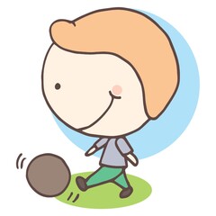 boy playing with ball