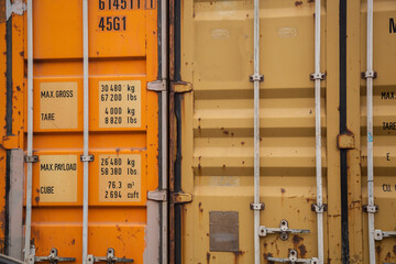 Ship Container. Maritime container. Old ship container.