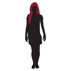 silhouette of girl standing