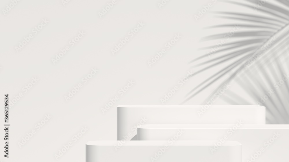 Poster minimal background, mock up scene with podium geometry shape for product display. 3d rendering