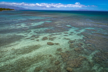 Coral reef from above