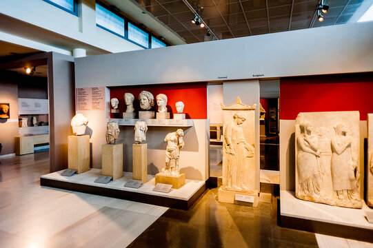 THESSALONIKI, GREECE - MAR 19, 2015: Thessaloniki Archaeological Museum. It was established in 1962