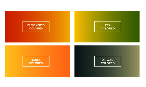 Set of gradient color background (blooker colored, rea colored, mango colored, anwar colored)