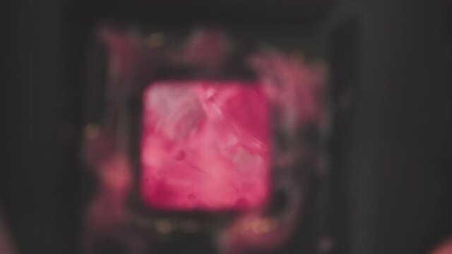 Mixing a Pink Drink.Healthy Juice. Breakfast. Slow Motion