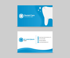 Dental Care or Dentist Business Card Template - EPS 10 Vector