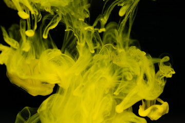 水に溶けるインク　黄