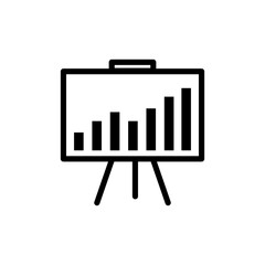 Blackboard icon flat style logo template