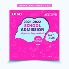 New admission social media post template
