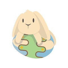 rabbit with easter egg
