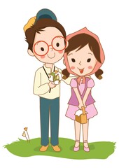 couple enjoying picnic