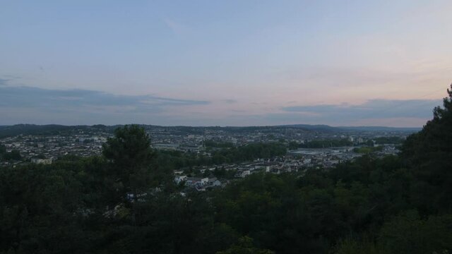 sunset summer Brive la gaillarde correze, wide