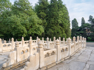 The marble railing in forbidden city, Beijing, China.