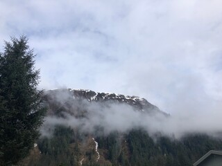 storm clouds over the mountain