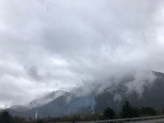 storm clouds over mountain