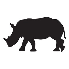 silhouette of rhinoceros