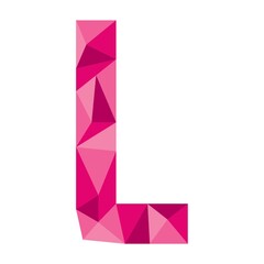 abstract design of alphabet l
