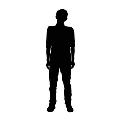 silhouette of man standing