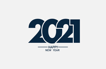 2021 happy new year logo text design, Vector illustration