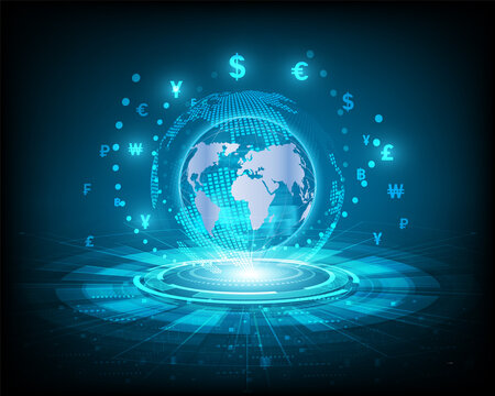 Currency exchange and global business network eps10 vector