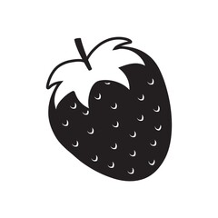 silhouette of strawberry