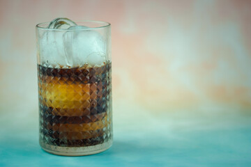 Soft drink with ice