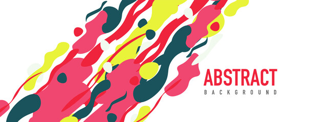 Trendy liquid style shapes abstract design, dynamic vector background for placards, brochures, posters, web landing pages, covers or banners