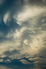 Fototapeta na wymiar Dramatic clouds in the sky 