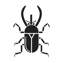 silhouette of beetle