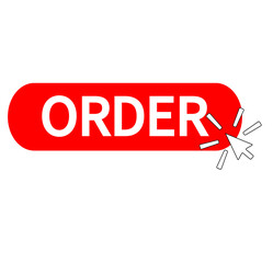 click order button on white background. click order sign. flat style. order button symbol.