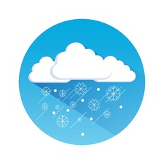 rain cloud and snowflake